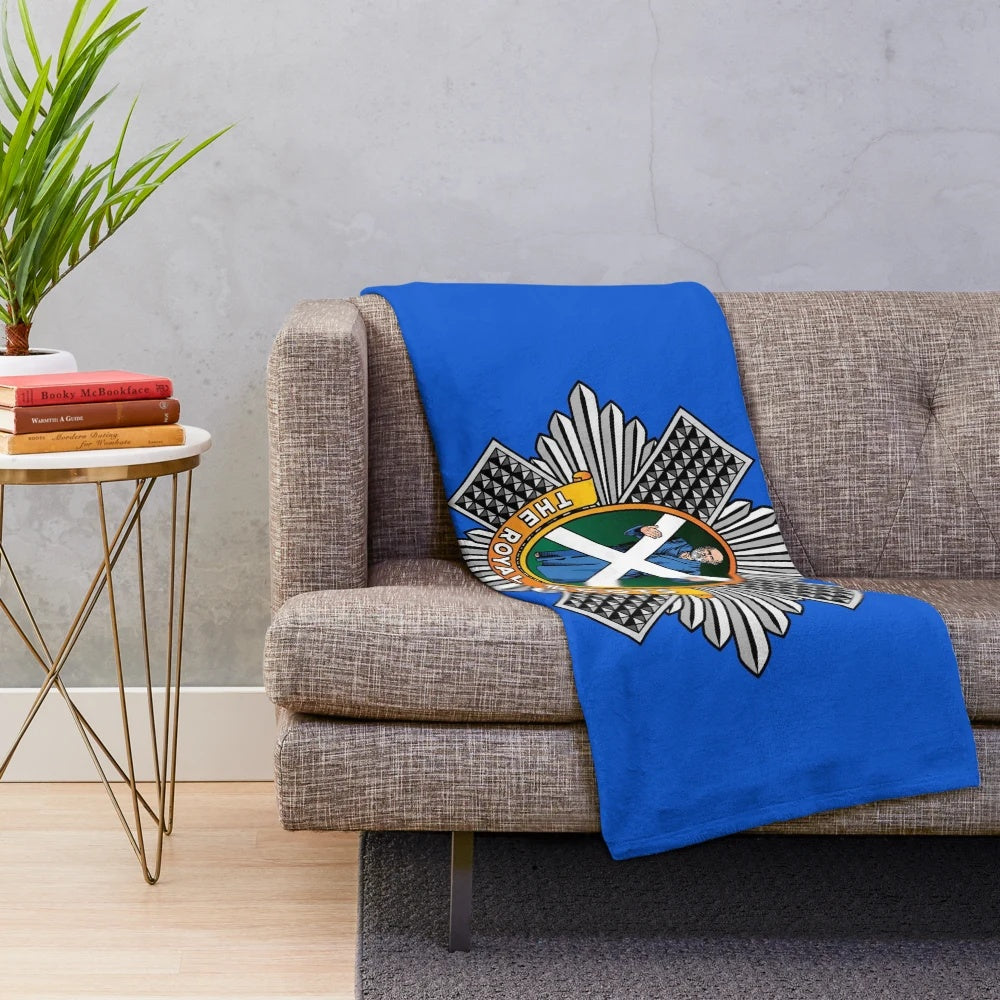 The Royal Scots Plush Blanket with Thistle Design