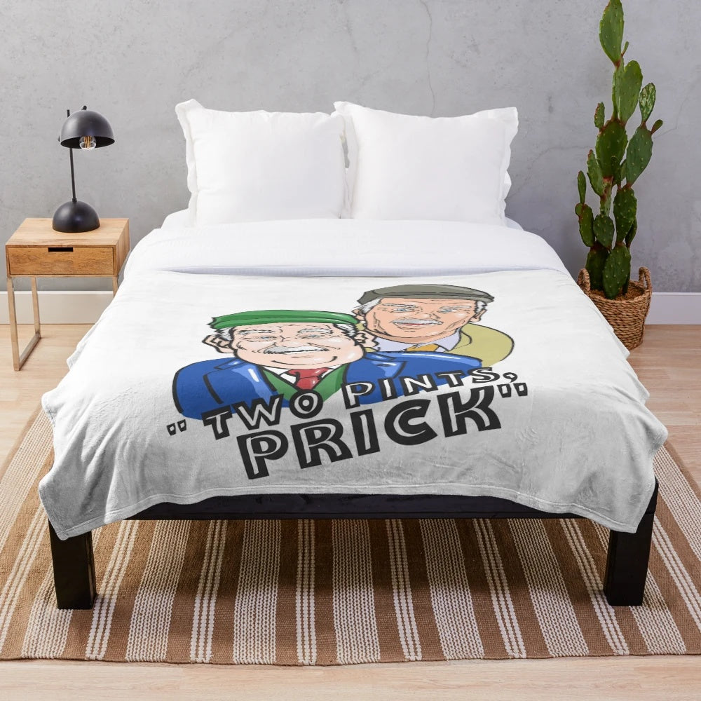 Soft and plush blanket featuring the characters Jack and Victor from the popular Scottish TV show "Still Game