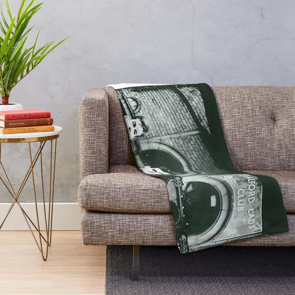Cozy plush blanket featuring a classic The Smiths-inspired design
