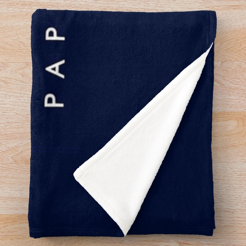 Plush blanket featuring The Office TV show logo and characters