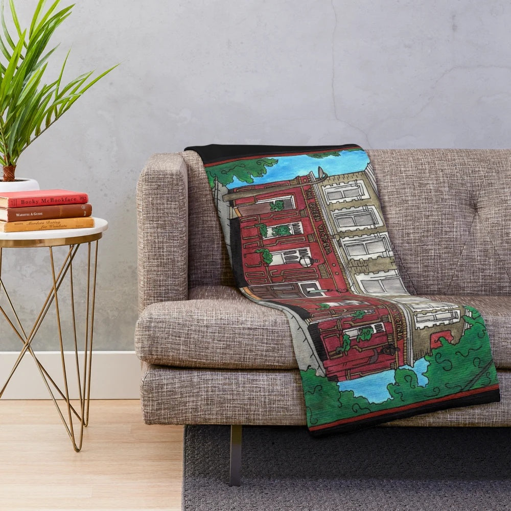 Cozy plush blanket inspired by The Vic Pub from the BBC series EastEnders