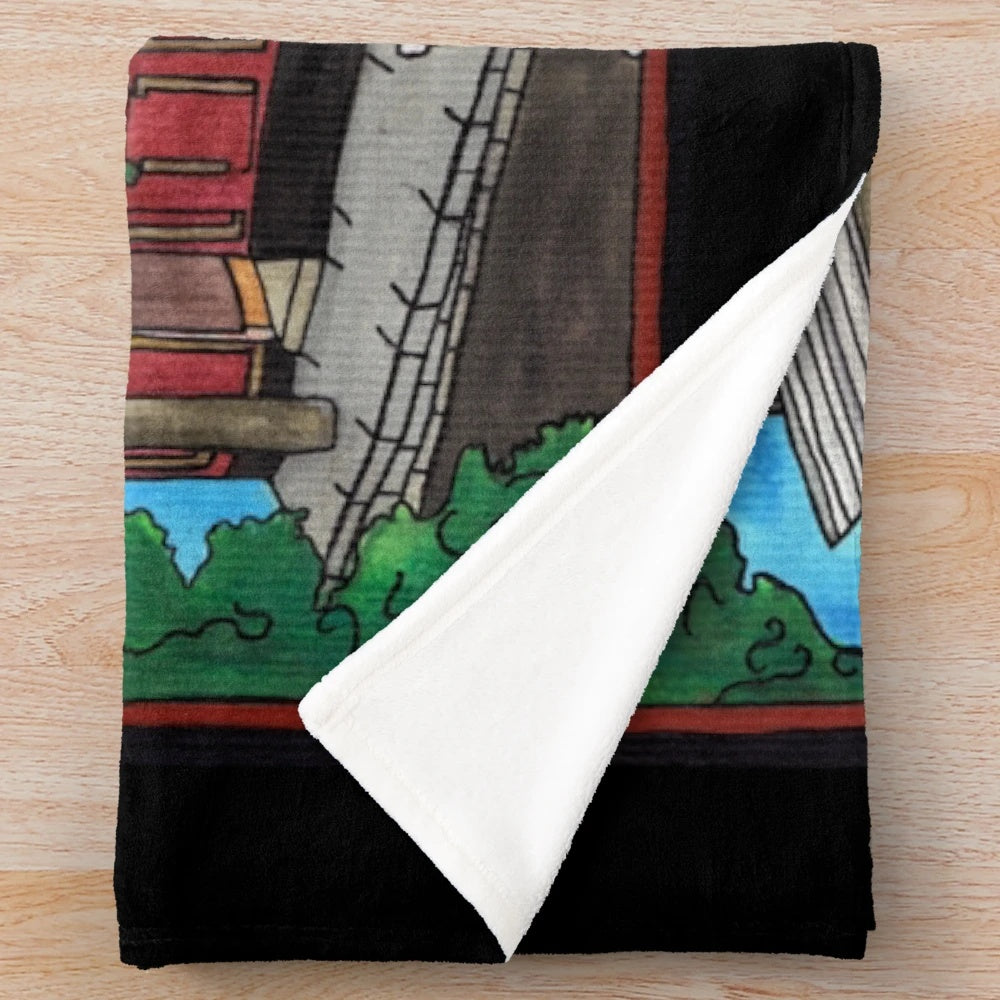 Cozy plush blanket inspired by The Vic Pub from the BBC series EastEnders