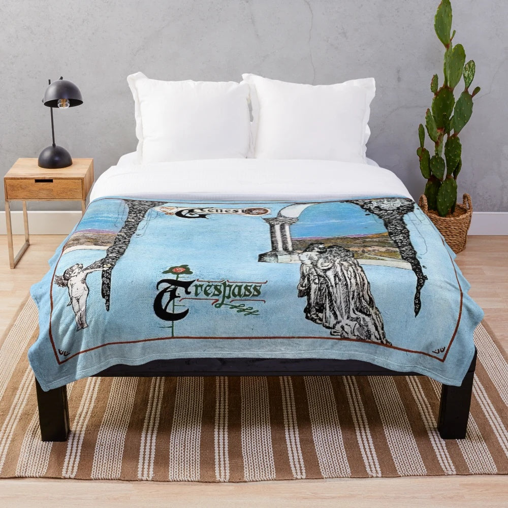 Plush blanket inspired by the progressive rock band Trespass