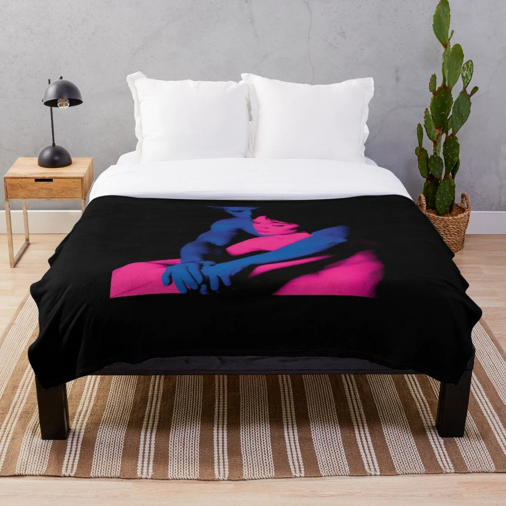 Plush blanket inspired by the album 'French Exit' by the band TV Girl