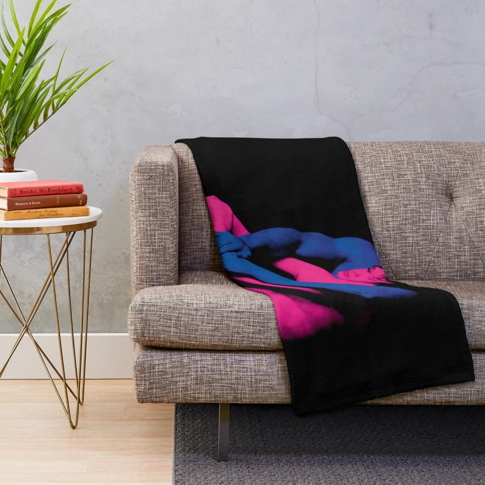 Plush blanket inspired by the album 'French Exit' by the band TV Girl