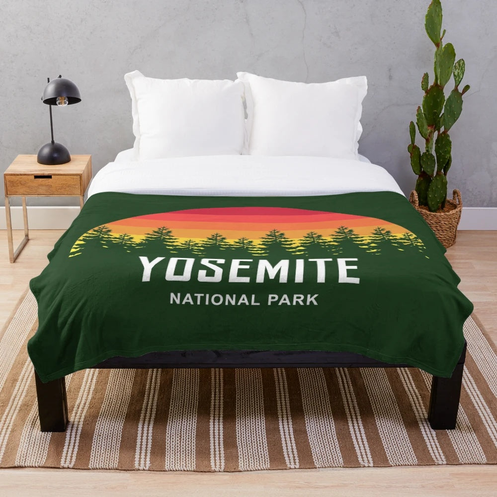Plush blanket featuring the scenic landscapes of Yosemite National Park