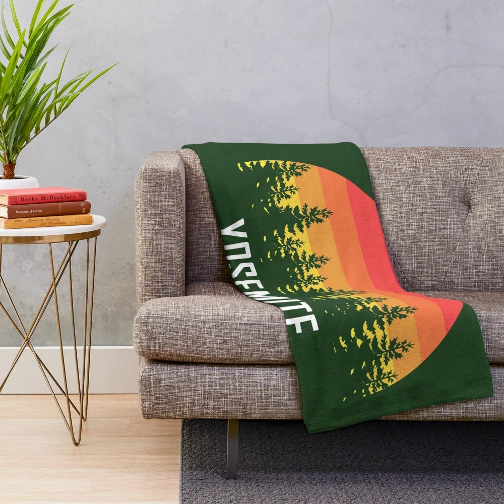 Plush blanket featuring the scenic landscapes of Yosemite National Park