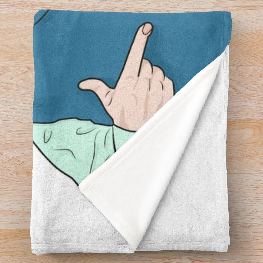 Cozy and soft plush blanket with Two Pints TV show design