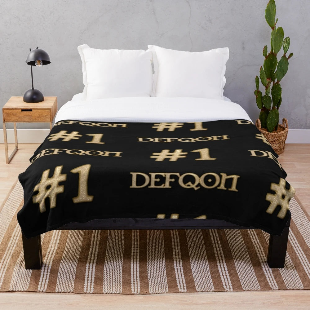 Cozy plush blanket with hardstyle festival and music design