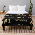 Cozy plush blanket with hardstyle festival and music design