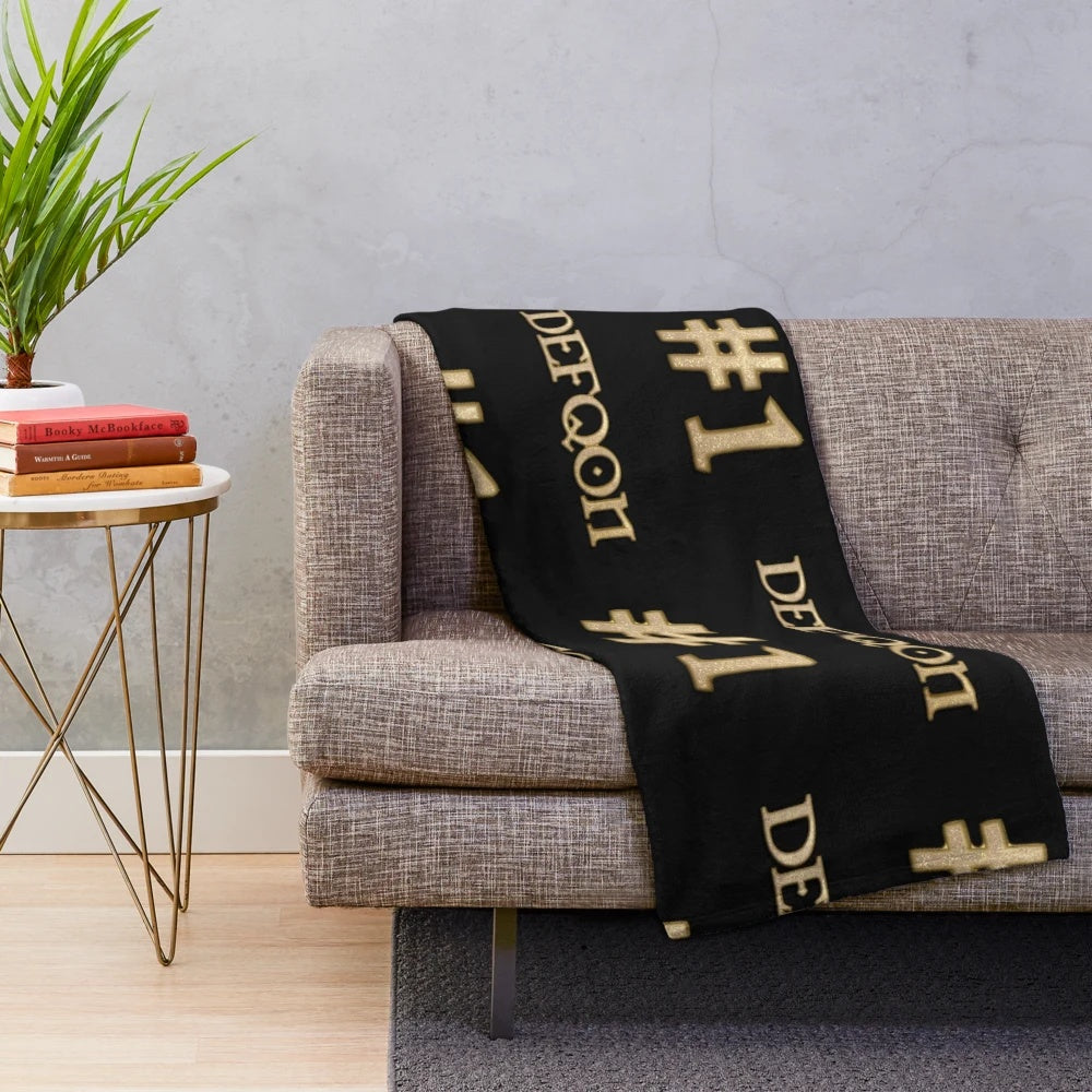 Cozy plush blanket with hardstyle festival and music design