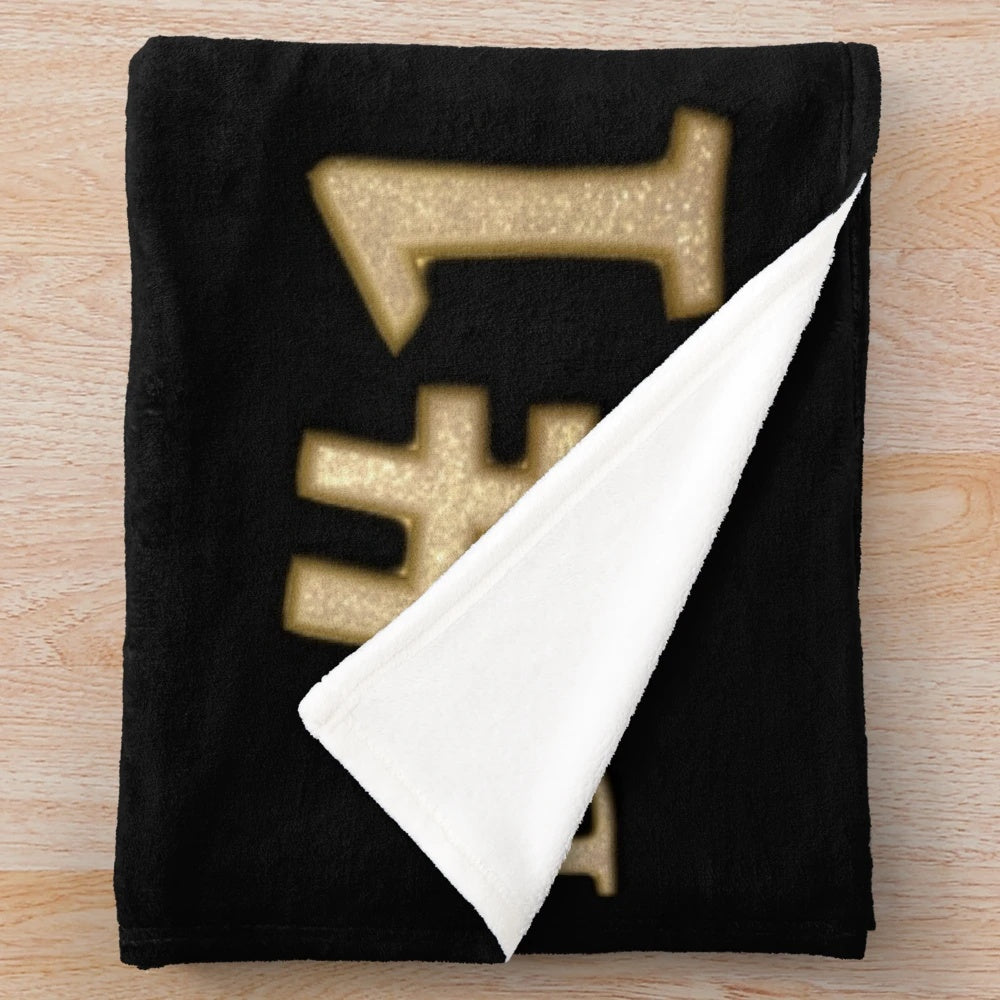 Cozy plush blanket with hardstyle festival and music design