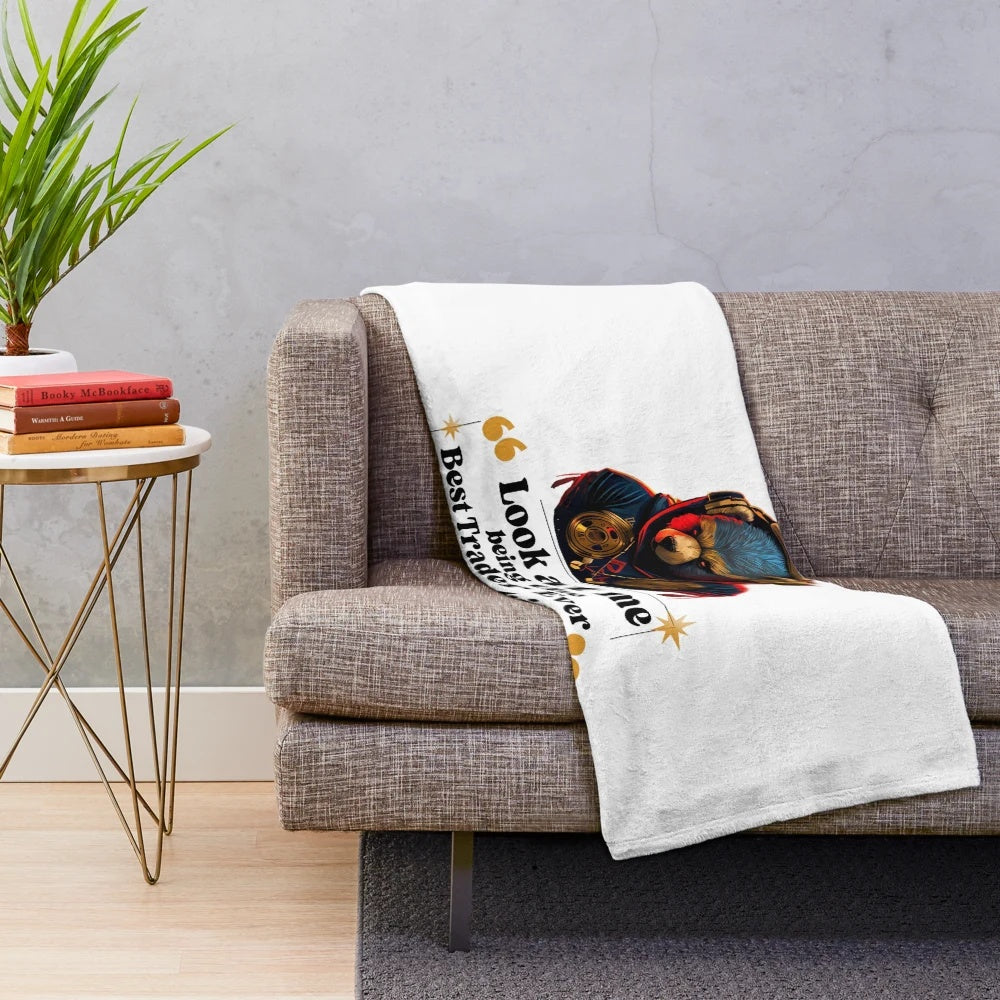 Cozy plush blanket with focus keyword "day trading gift