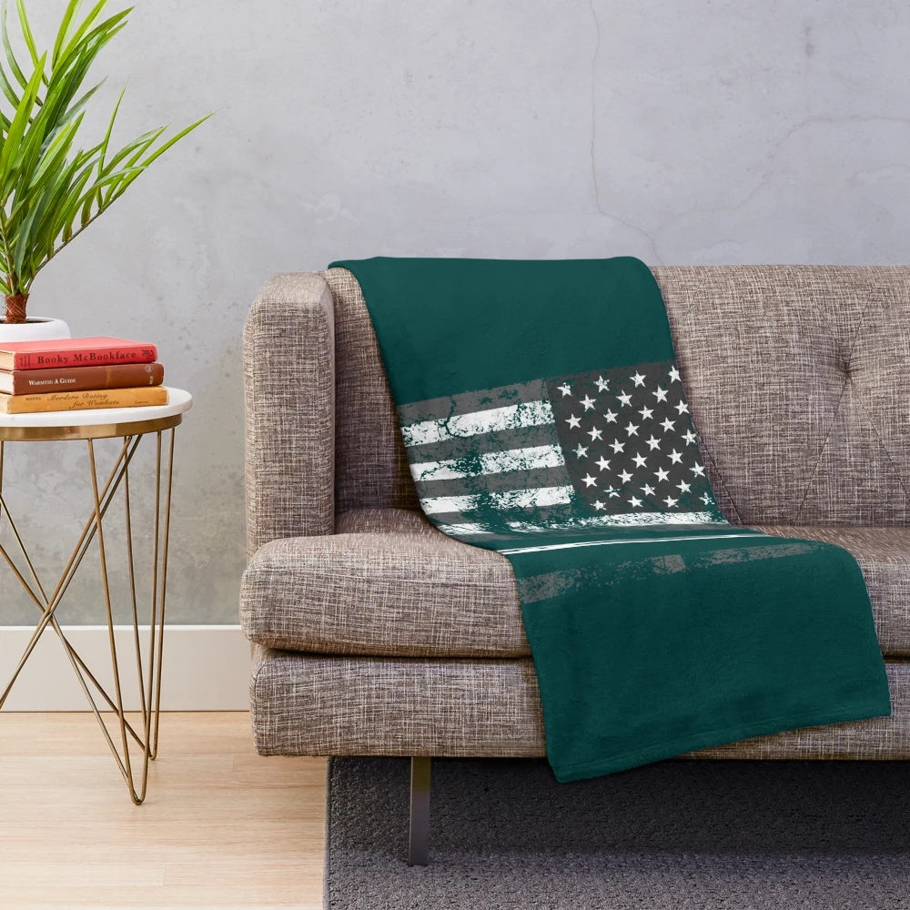 Plush blanket featuring sports and tennis-themed design