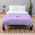 Soft plush blanket with "Super MOM #2" text in black and white