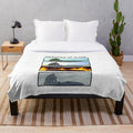 Soft and cozy plush blanket with a Seasons of Rome inspired design