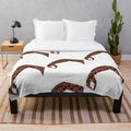 Cozy plush blanket in neutral color