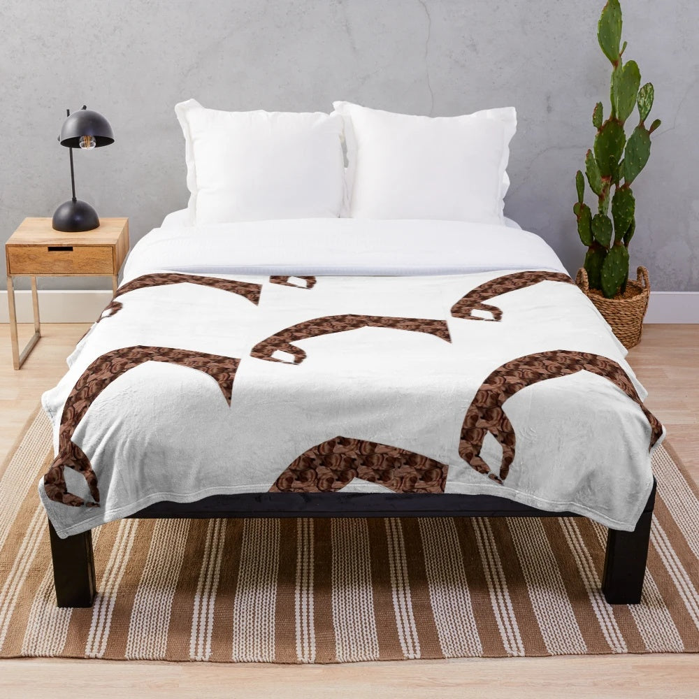 Cozy plush blanket in neutral color