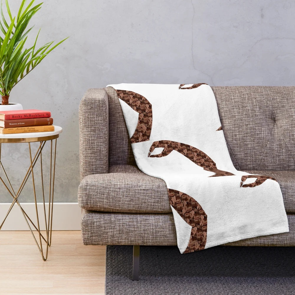 Cozy plush blanket in neutral color