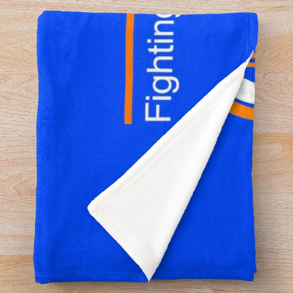 Soft plush blanket with motor neurone disease awareness design
