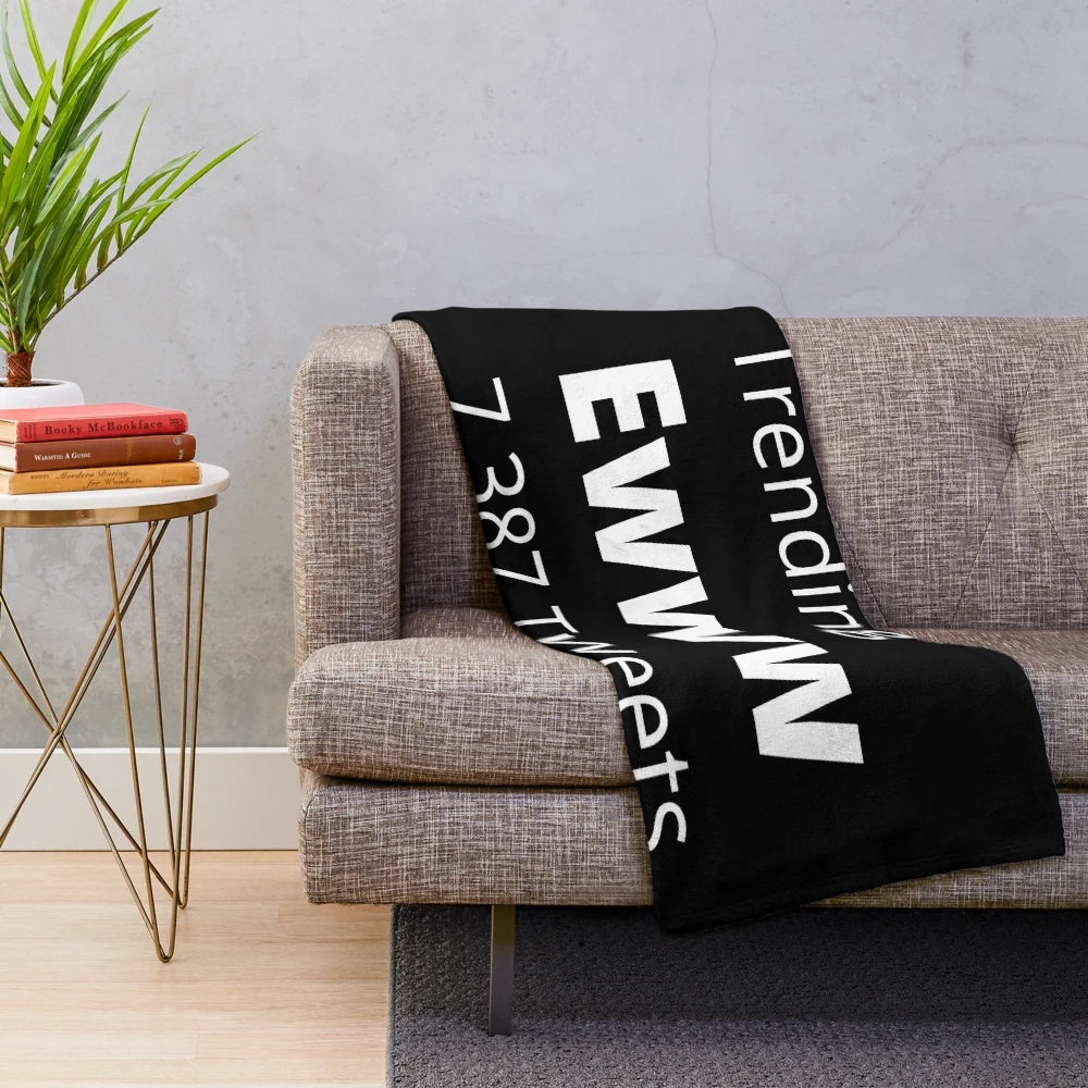 Plush blanket with "Ewww" design, perfect for social media and meme lovers