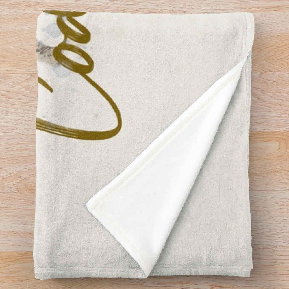 Plush blanket featuring a 2023 horse racing design