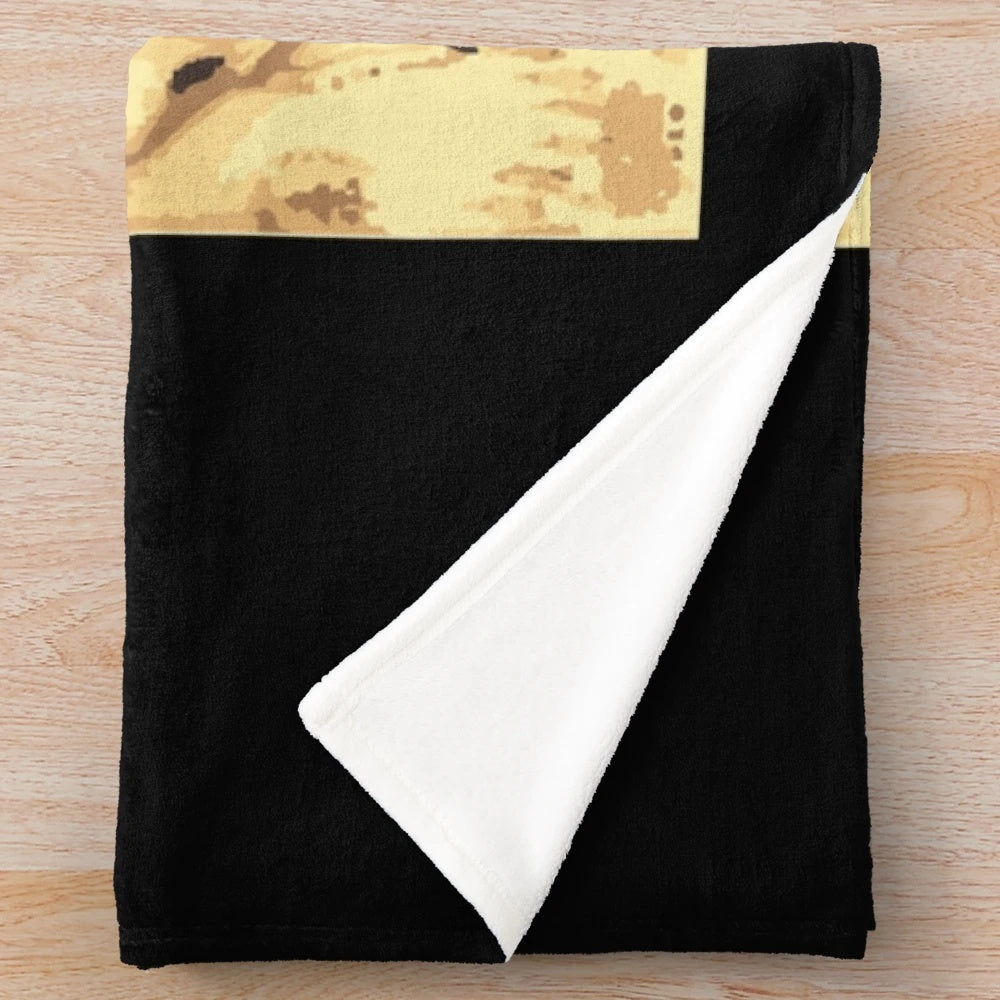 Plush blanket with a classic western TV series design