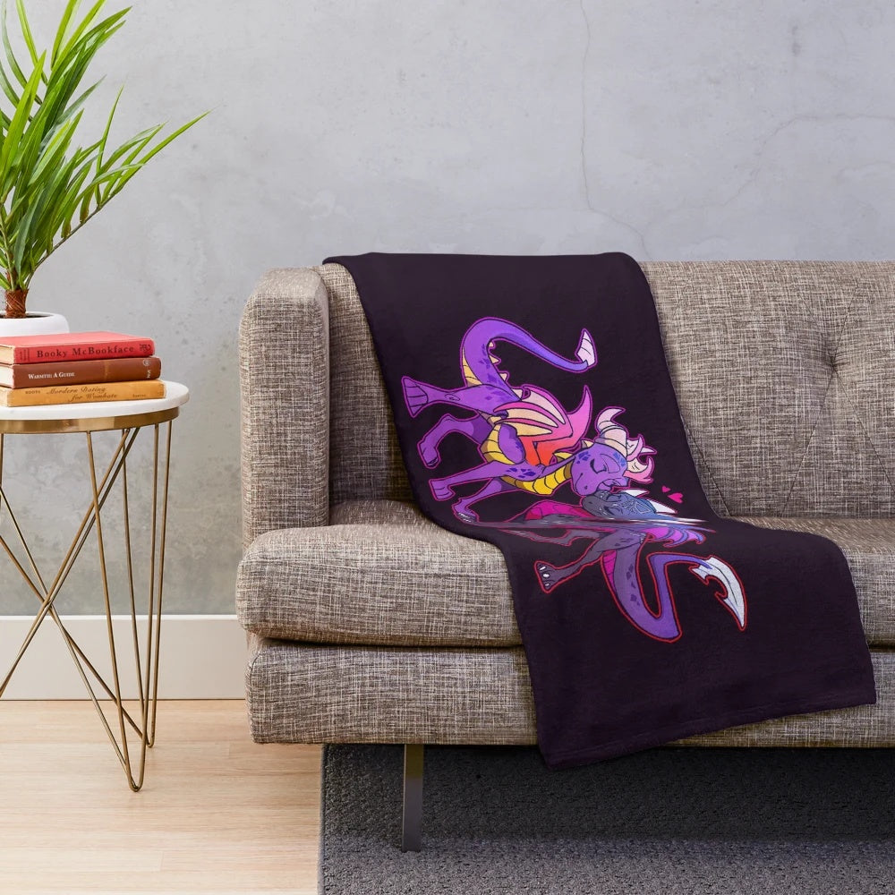 Soft and Plush Blanket with Cute Dragon Design