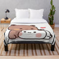 Milk and Mocha Bear Couple Plush Blanket