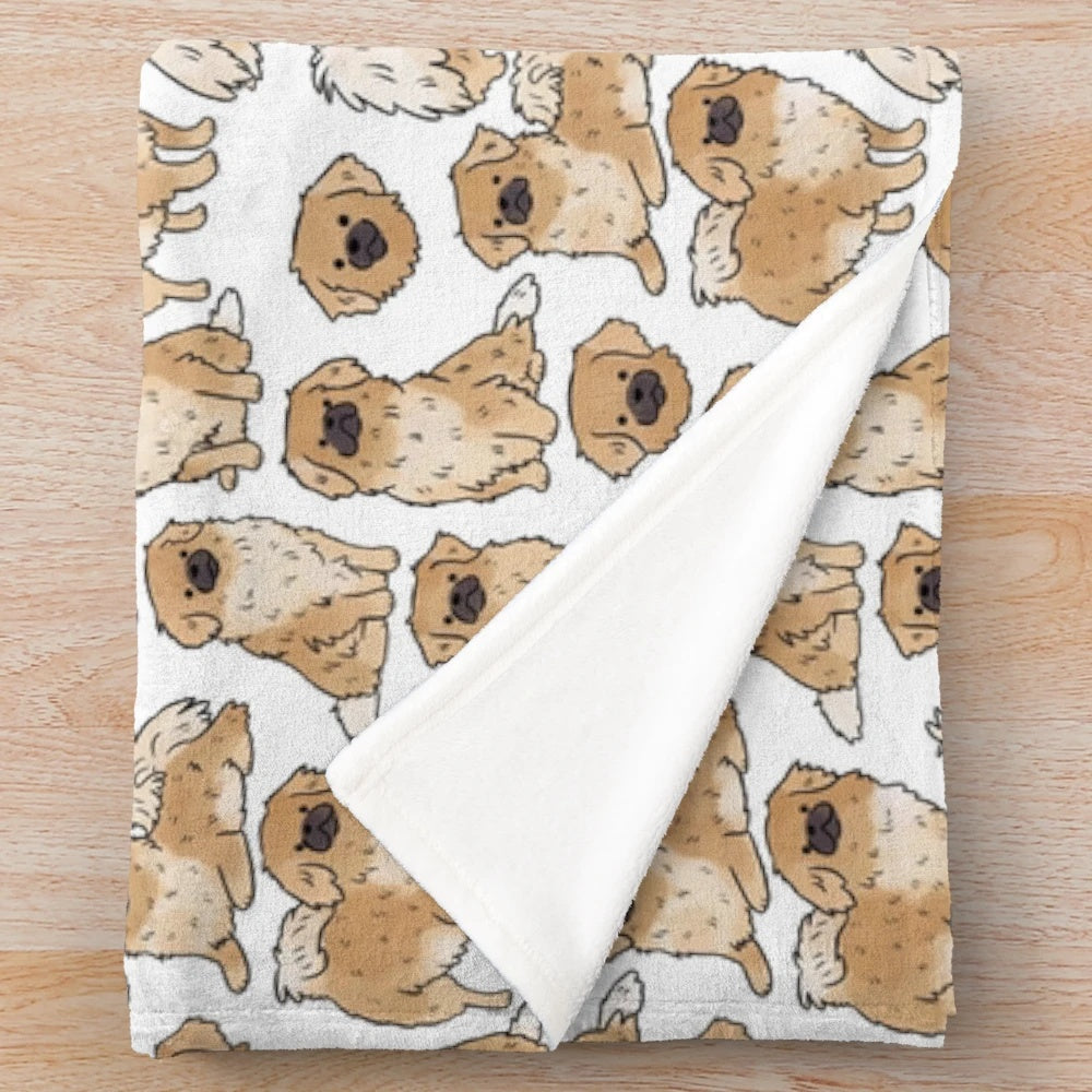Soft and Plush Tibetan Spaniel Dog Blanket