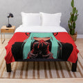 Plush blanket featuring an alt girl with white hair in an anime-inspired style