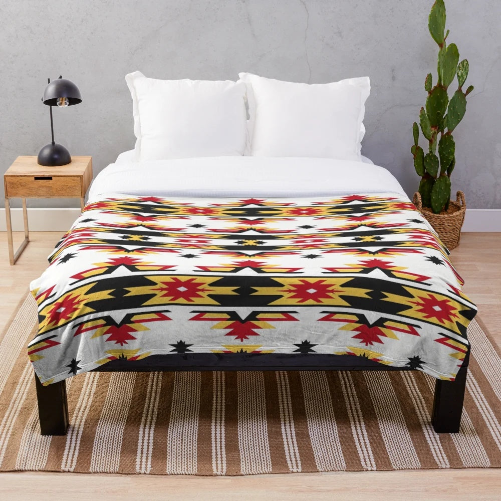 Plush blanket featuring an authentic Cherokee inspired pattern design