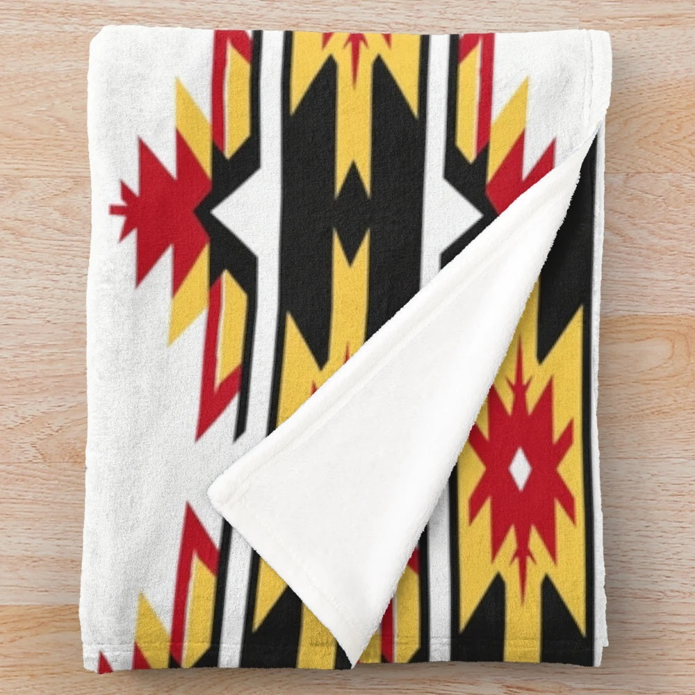 Plush blanket featuring an authentic Cherokee inspired pattern design