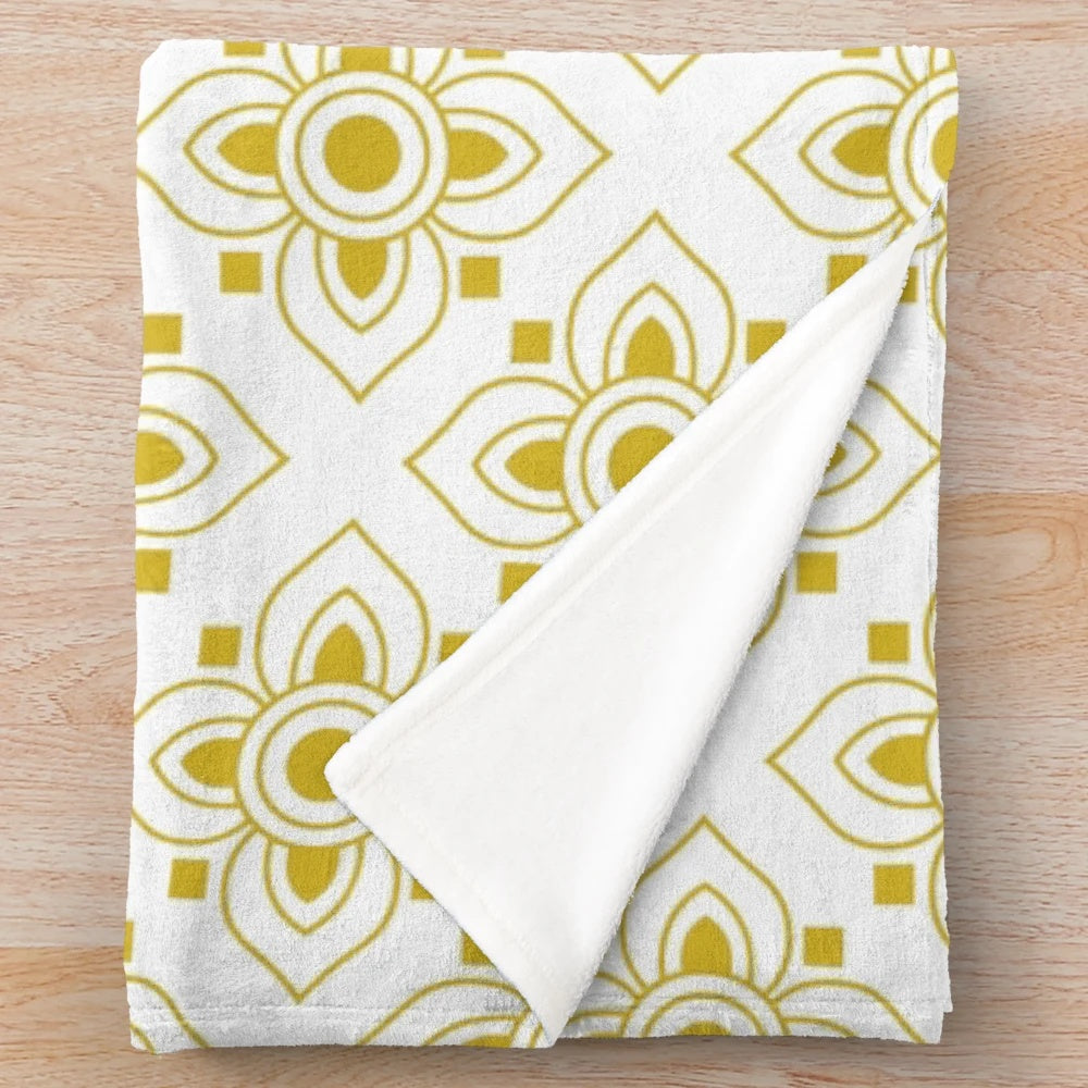 Plush blanket with vibrant Thai pattern design