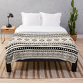 Plush Blanket with Vibrant Aztec and Tribal Patterns