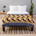 Plush blanket with cartoon dogs in a Bowdown pattern design