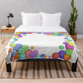 Plush blanket with button frame for sewing and crafting hobbies