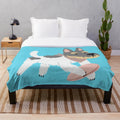 Plush blanket with adorable dog design for pet and animal lovers