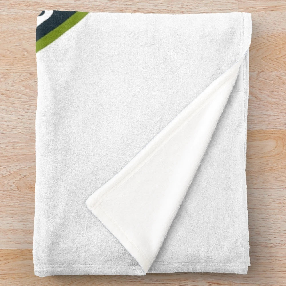 Soft and Warm Plush Blanket Featuring a Stylized Emblem from Dinslaken, Germany