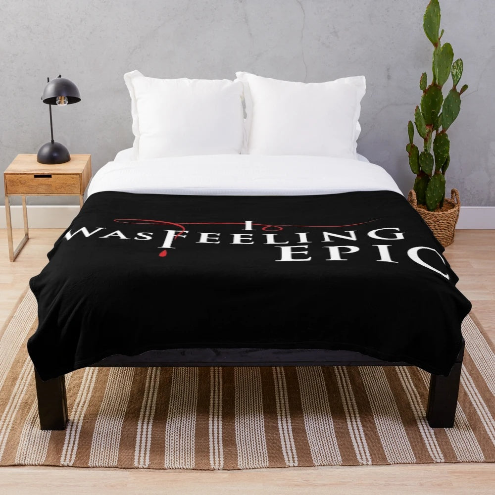 Soft and Cozy Plush Blanket with Epic Quote Inspired by The Vampire Diaries