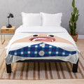 Funny cartoon character Gumball Watterson from The Amazing World of Gumball printed on a cozy plush blanket