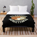 Soft plush blanket featuring funny "Sit Happens Sometimes" quote and Akita Inu dog