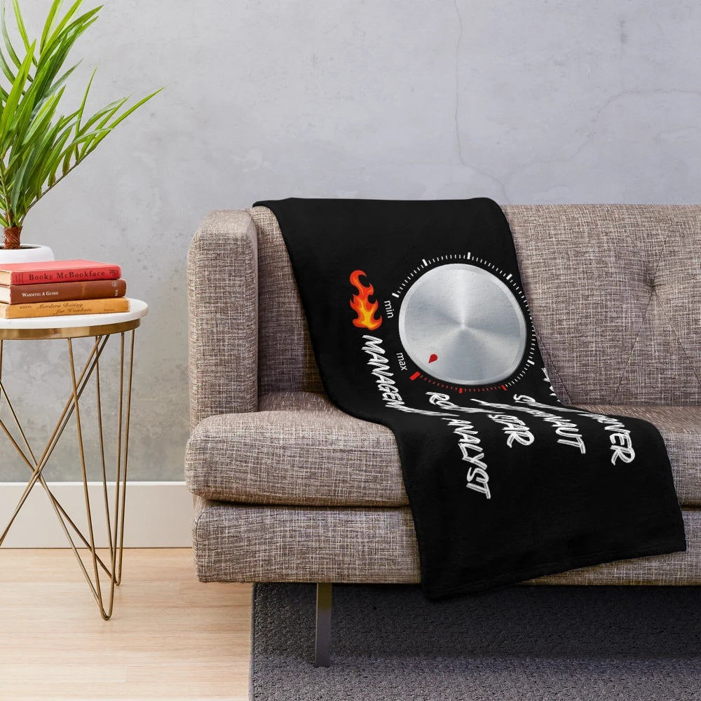 Soft plush blanket with a cool graphic design for management analysts