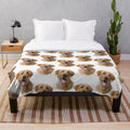 Golden Yellow Labrador Retriever digital painting on a plush blanket