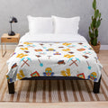 Plush blanket with coal mining pattern, perfect for construction industry workers