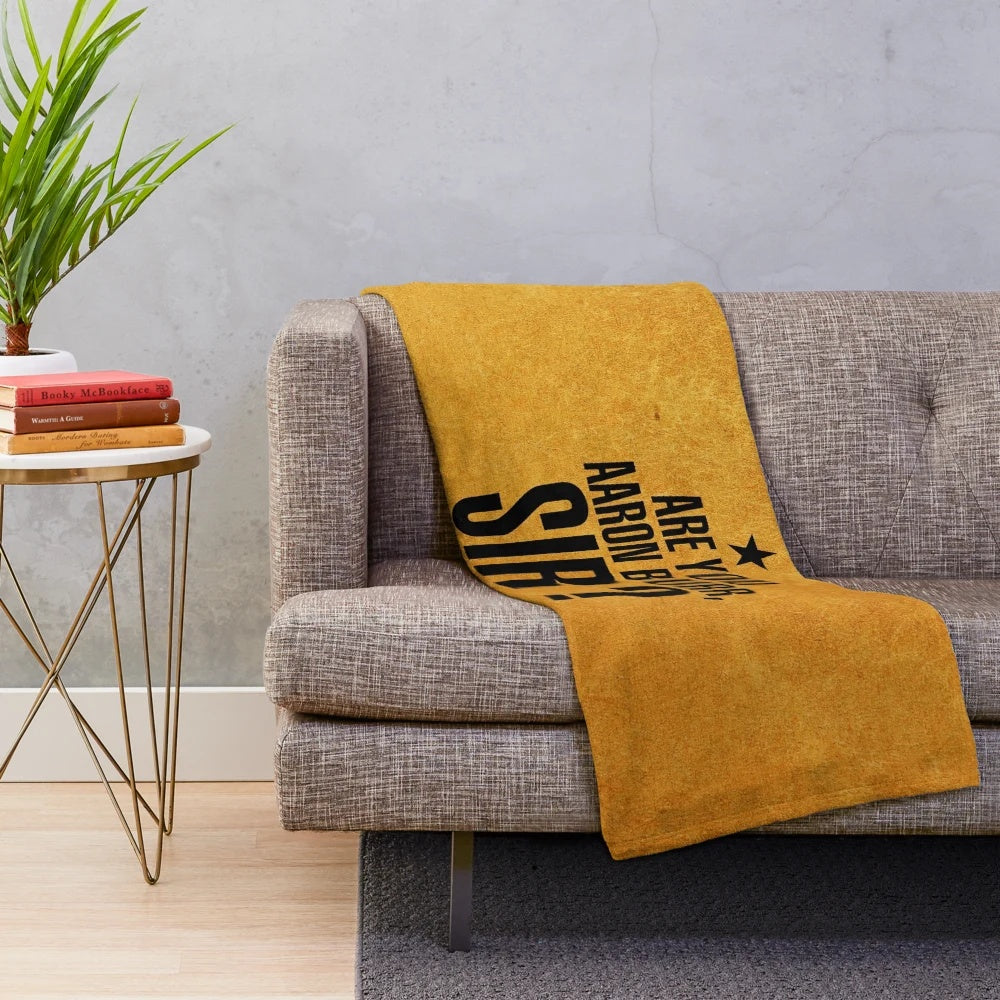 Plush blanket featuring a fun, retro-style quote from the hit musical "Hamilton