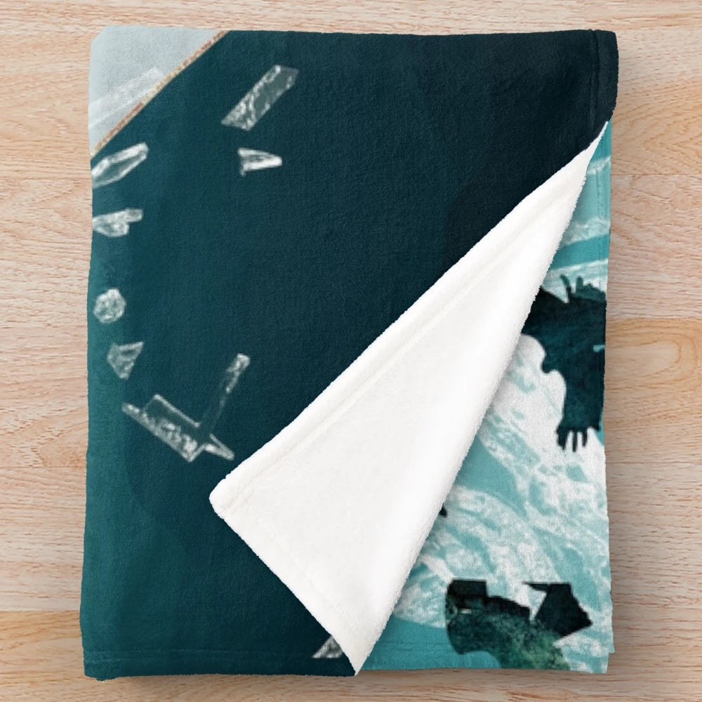 Cozy plush blanket with inspirational quotes for book lovers