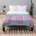 Plush blanket featuring Japanese-inspired street sign design