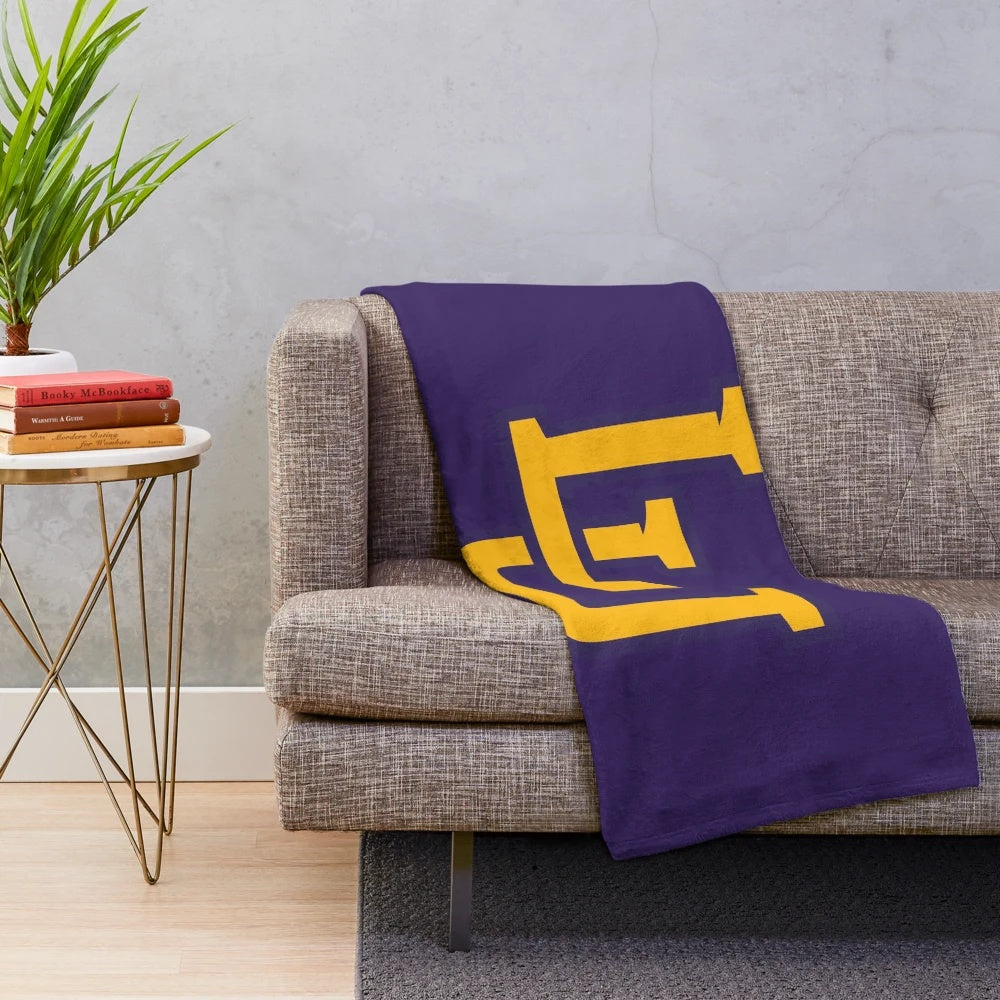 Lipscomb Bisons Baseball Plush Blanket in Yellow and Blue Colors