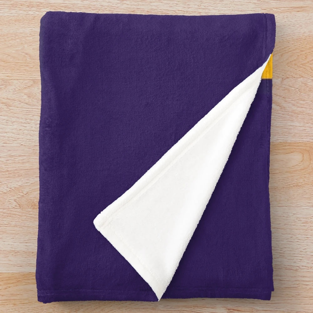 Lipscomb Bisons Baseball Plush Blanket in Yellow and Blue Colors